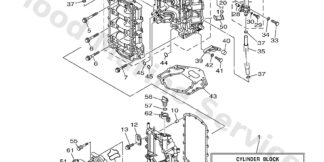 Genuine Yamaha 6BR15100019S - Crankcase assy - Supplied by Flood Marine