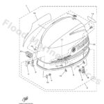 Genuine Yamaha 6BT426100400 - Top cowling assy - Supplied by Flood Marine