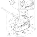 Genuine Yamaha 6BVG26100000 - Top cowling assy (white) - Supplied by Flood Marine