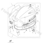 Genuine Yamaha 6C2426103100 - Top cowling assy - Supplied by Flood Marine