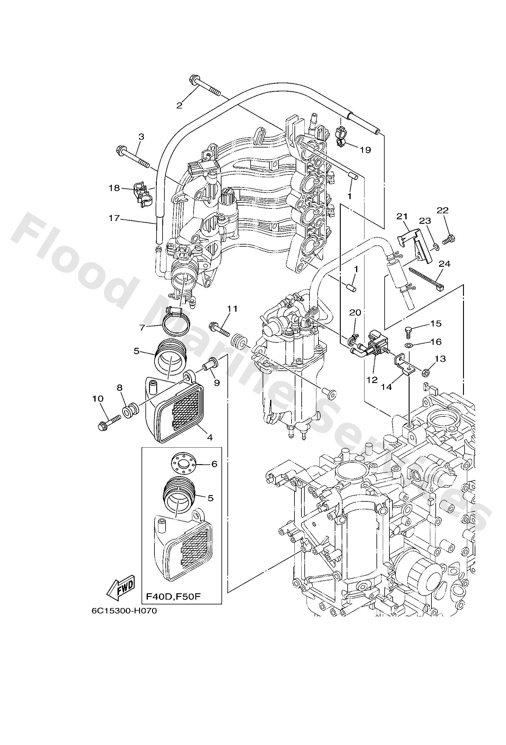 Yamaha 6C5144400000 Silencer assy, intake