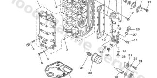 Genuine Yamaha 6C515100101S - Crankcase assy - Supplied by Flood Marine