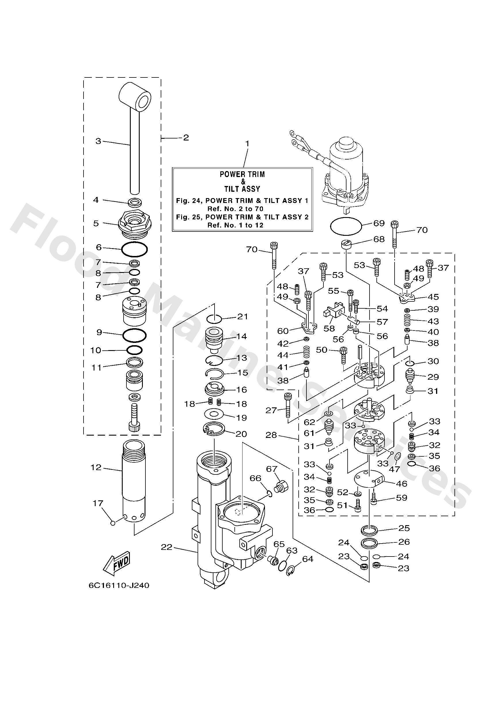 Yamaha 6C5438300000 Gear pump assy