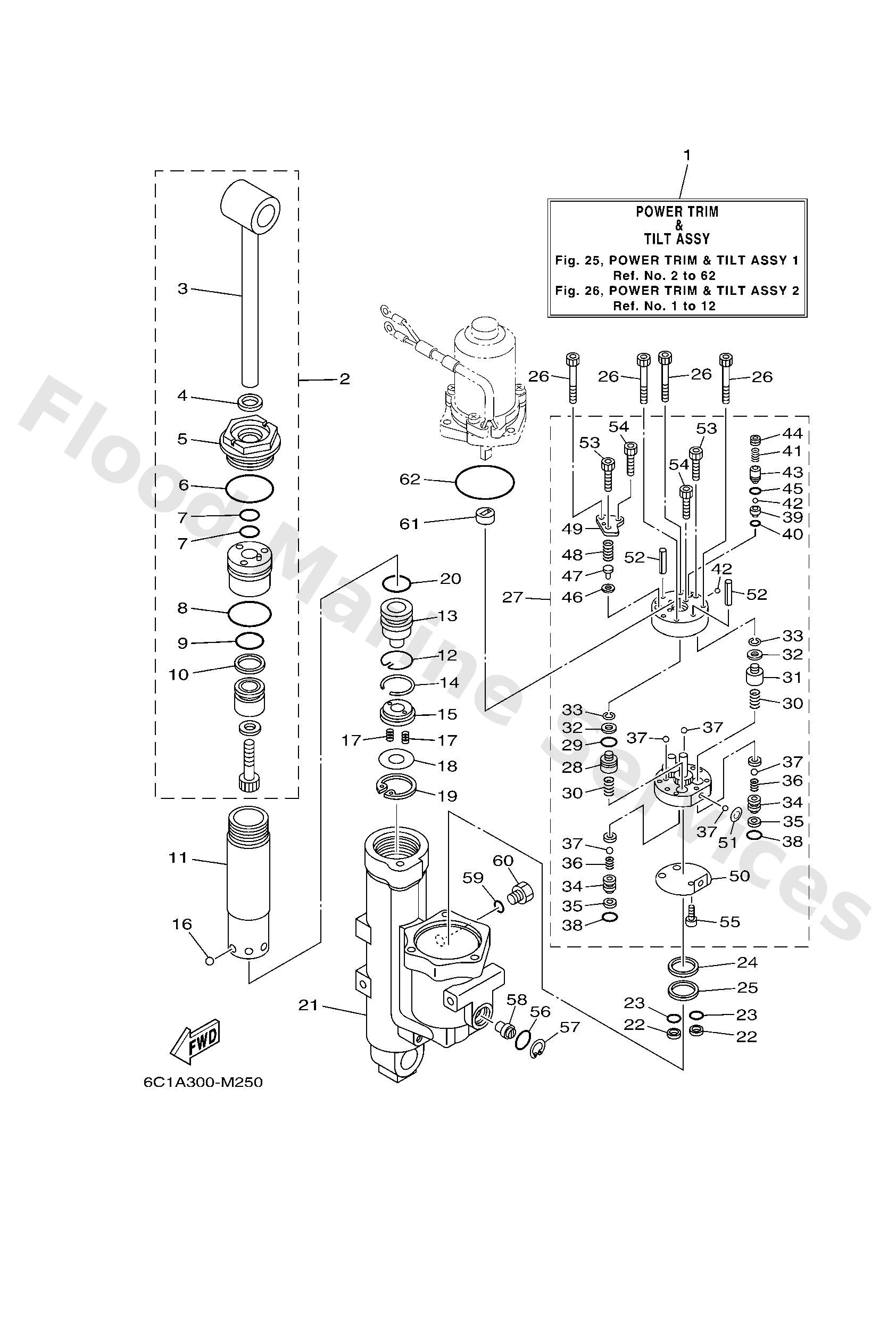 Yamaha 6C5438300100 Gear pump assy