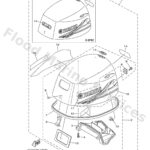 Genuine Yamaha 6CA426100300 - Top cowling assy - Supplied by Flood Marine