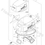 Genuine Yamaha 6CA4261A0000 - Top cowling w/o graphics - Supplied by Flood Marine