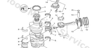 Genuine Yamaha Plane bearing, crankshaft 1