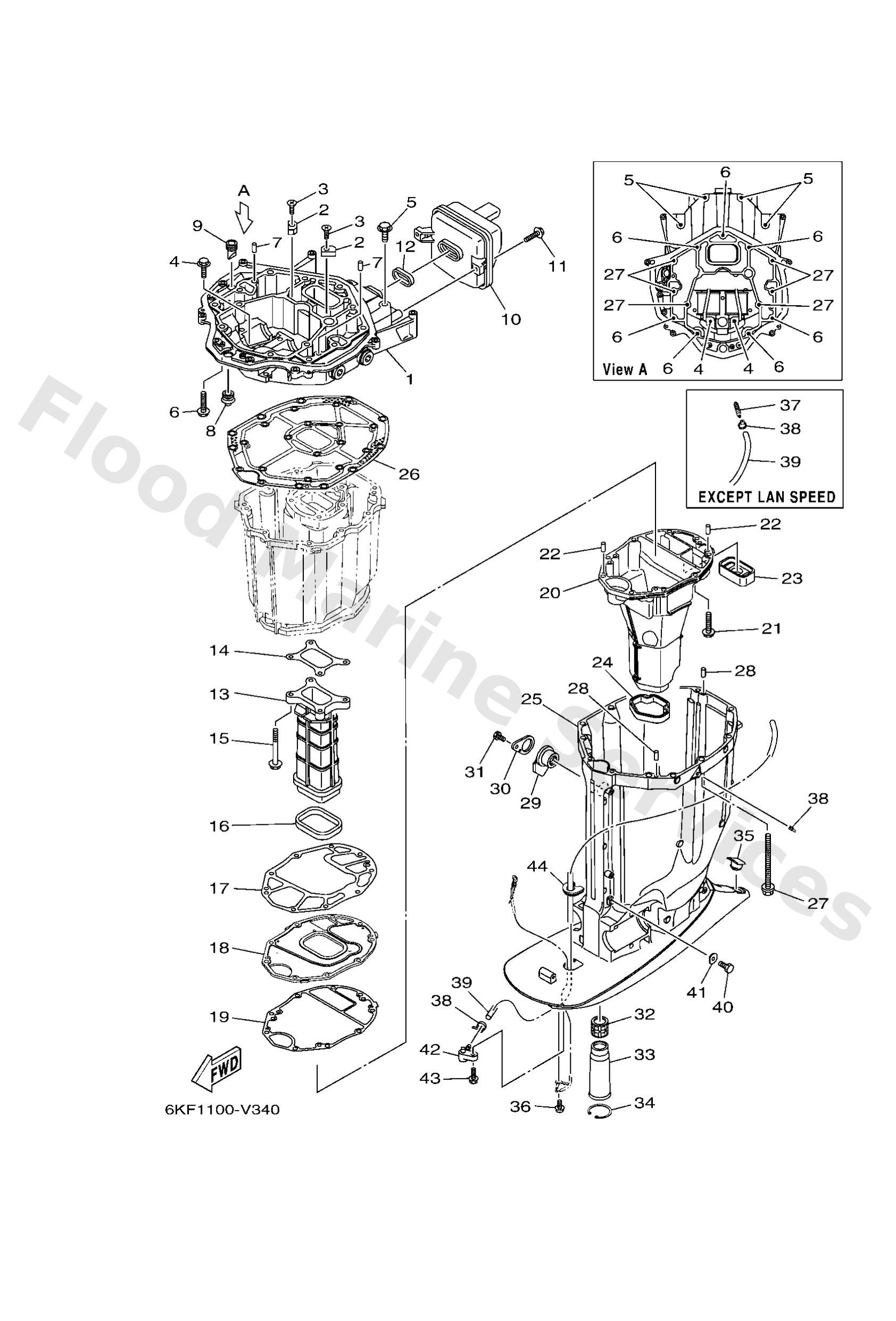 Yamaha 6CB147550100 Gasket, silencer