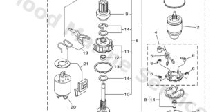 Genuine Yamaha Gear Assembly, Starter Motor