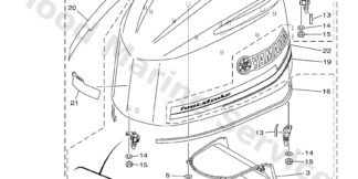 Genuine Yamaha 6CE4261021CE - Top cowling assy (6ce white) - Supplied by Flood Marine