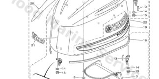 Genuine Yamaha Top cowling w/o graphics (blac