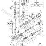Genuine Yamaha 6CE45300158D - Lower unit assy - Supplied by Flood Marine