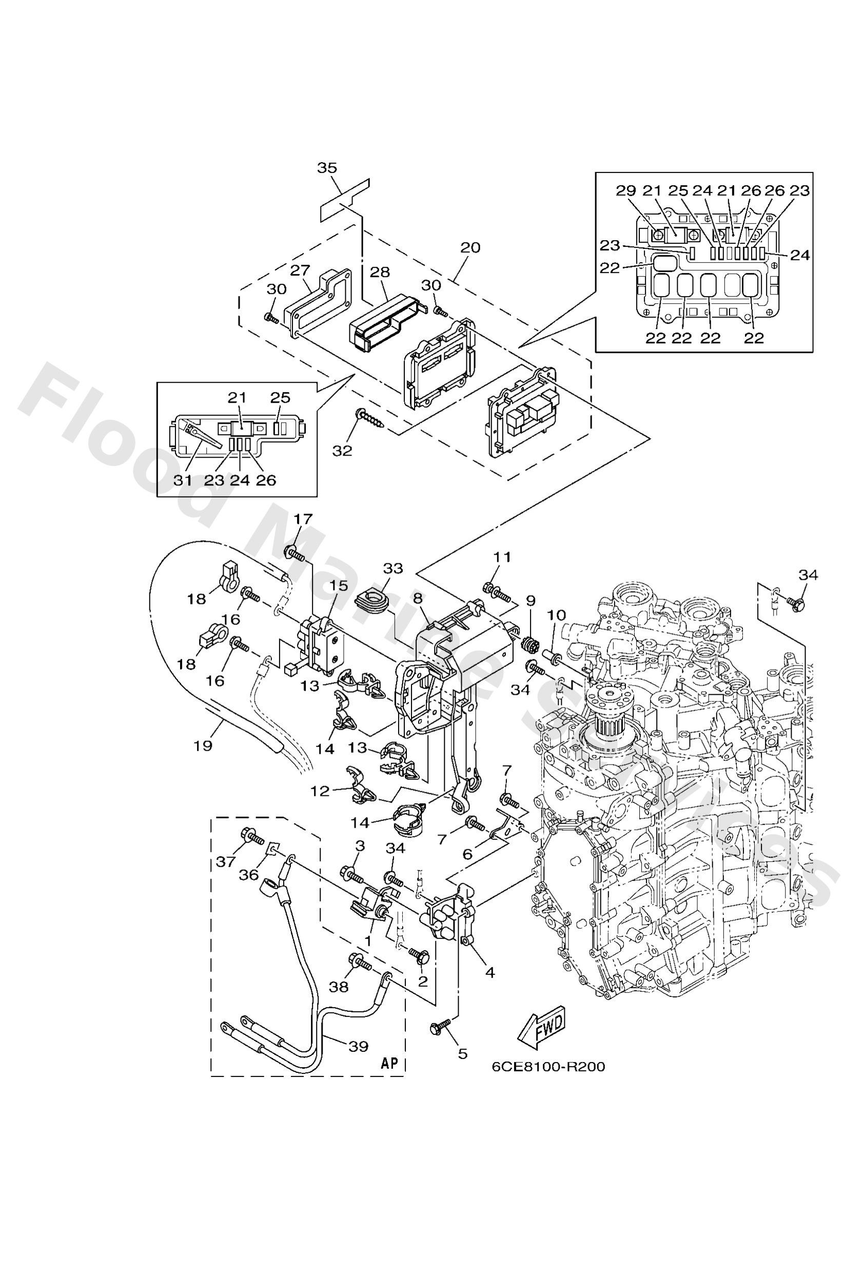 Yamaha 6CE821510000 Fuse (100a)