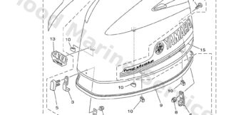 Genuine Yamaha 6CJ4261A0100 - Top cowling w/o graphics - Supplied by Flood Marine