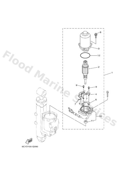 Yamaha 6CJ438801300 Motor assy