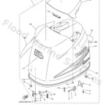 Genuine Yamaha 6CK42610008D - Top cowling assy - Supplied by Flood Marine