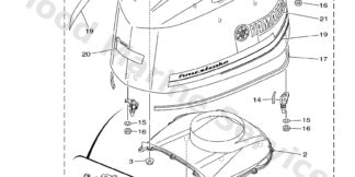 Genuine Yamaha 6CL426100000 - Top cowling assy (6cl) - Supplied by Flood Marine