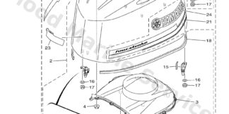 Genuine Yamaha 6CL426100100 - Top cowling assy (6cl) - Supplied by Flood Marine