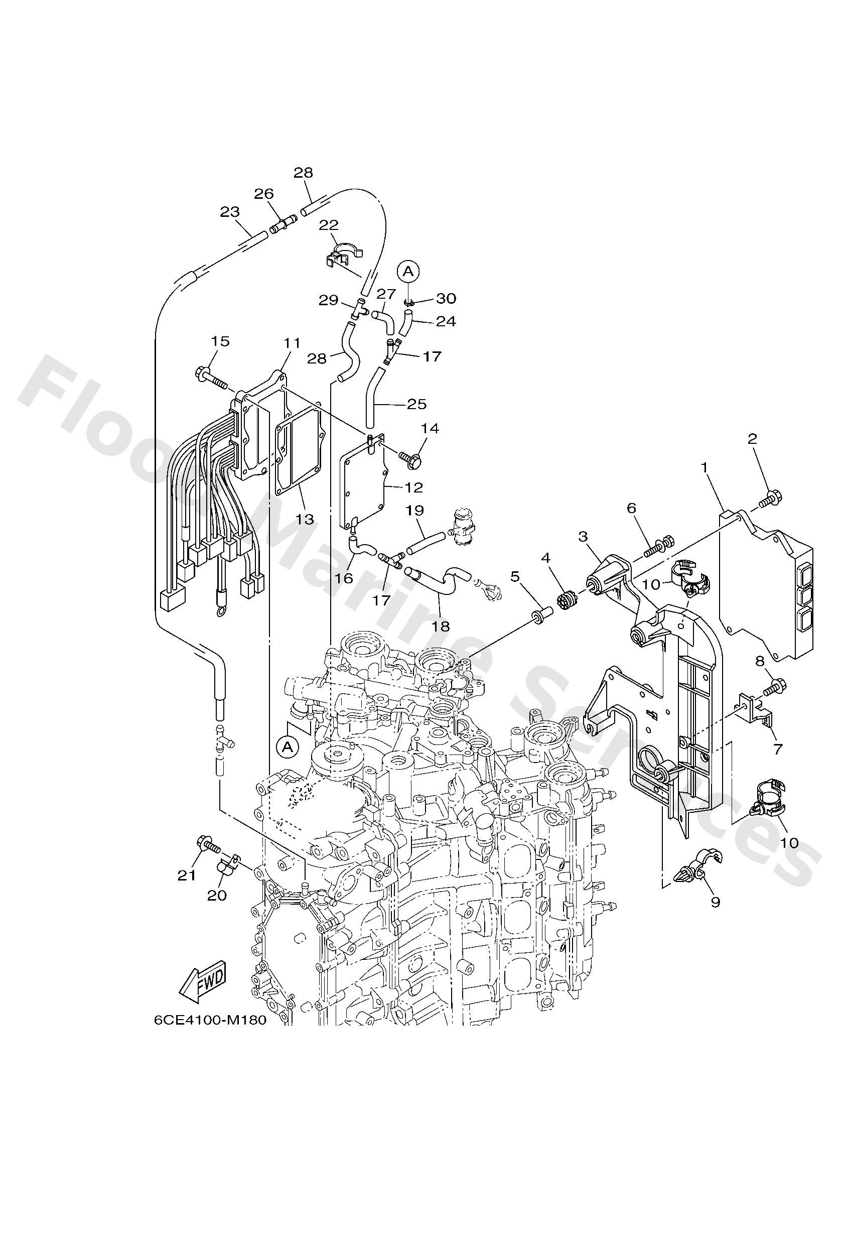 Yamaha 6CL8591A0200 Engine control unit assy