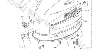 Genuine Yamaha 6CY426102100 - Top cowling assy - Supplied by Flood Marine