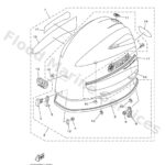 Genuine Yamaha 6CY4261A2000 - Top cowling w/o graphics - Supplied by Flood Marine