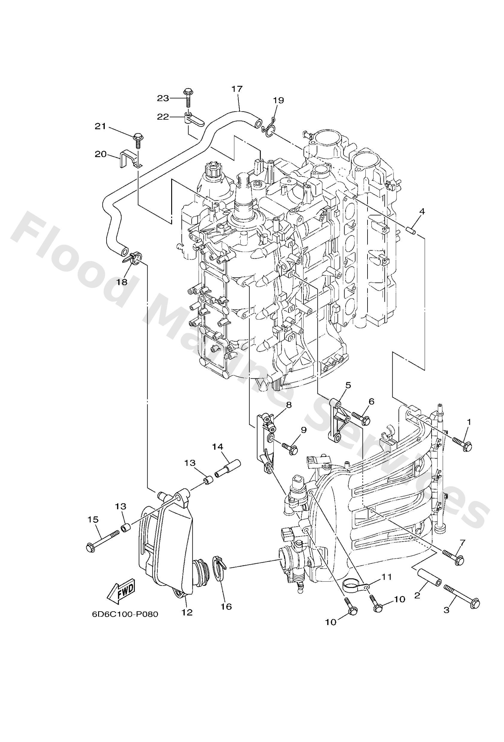 Yamaha 6D6144400100 Silencer assy, intake