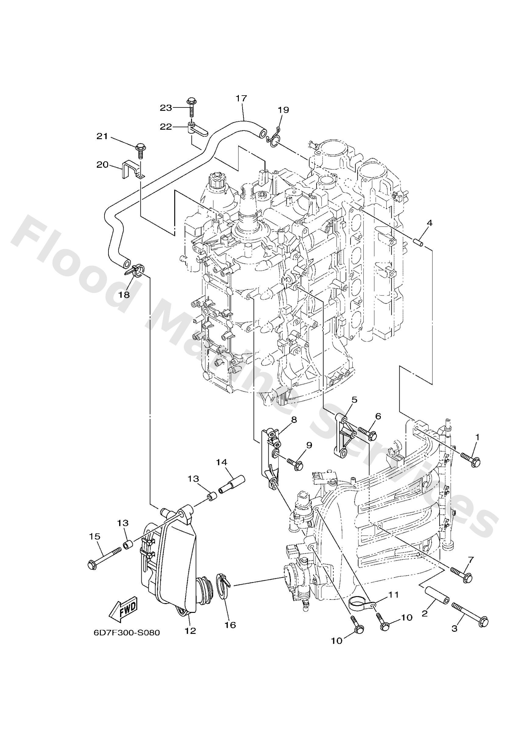 Yamaha 6D6144400200 Silencer assy, intake