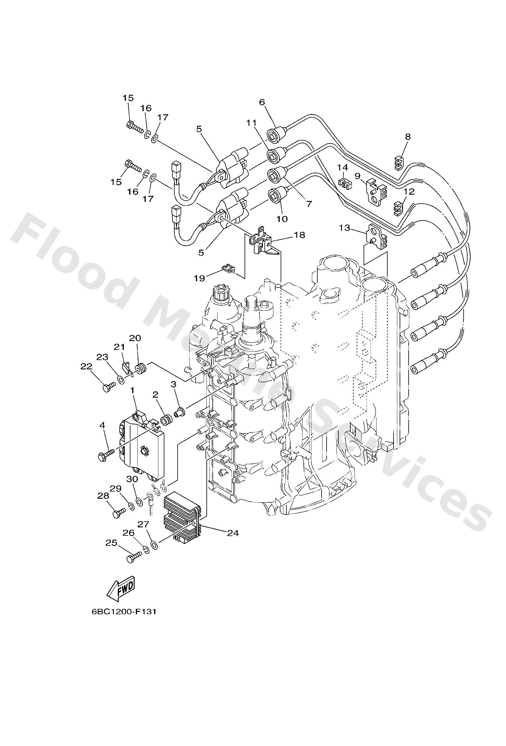 Yamaha 6D78591A1200 Engine control unit assy