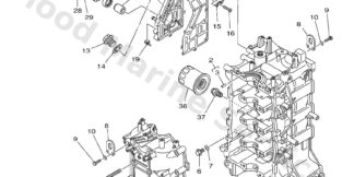 Genuine Yamaha 6D815100001S - Crankcase assy - Supplied by Flood Marine