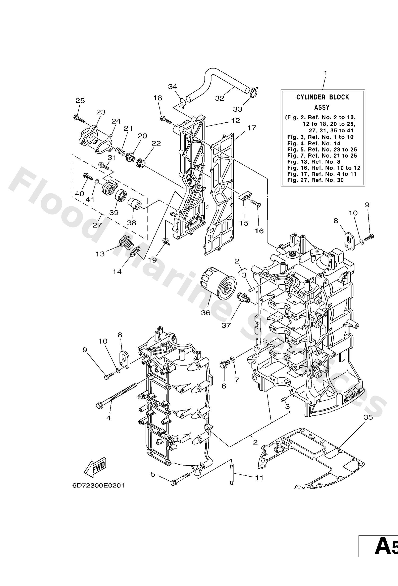 Yamaha 6D815100011S Crankcase assy