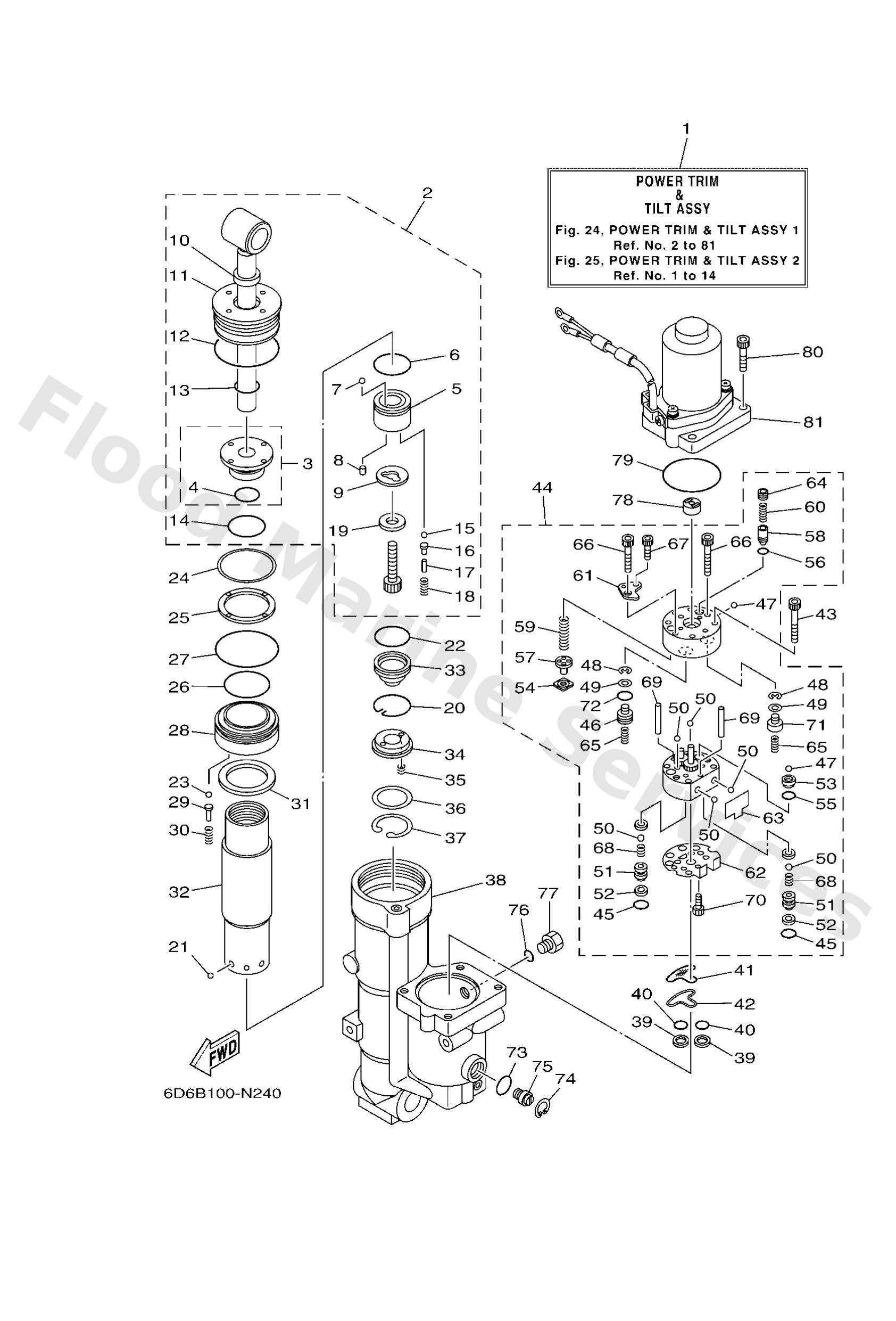 Yamaha 6D8438300100 Gear pump assy