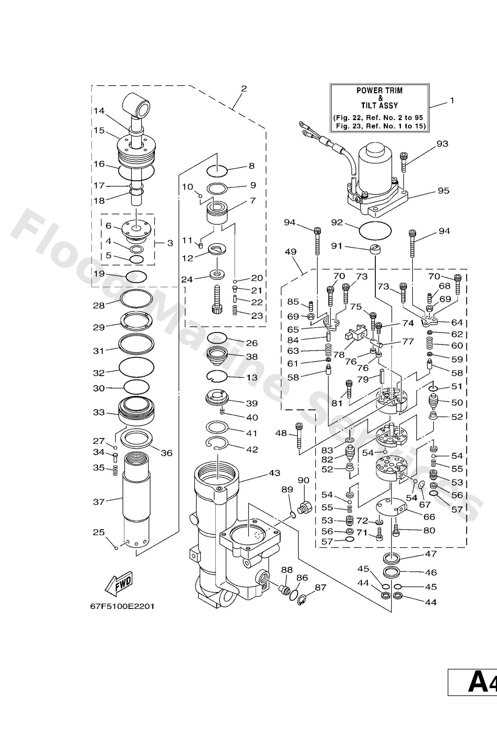 Yamaha 6D8438800000 Motor assy (with connector)