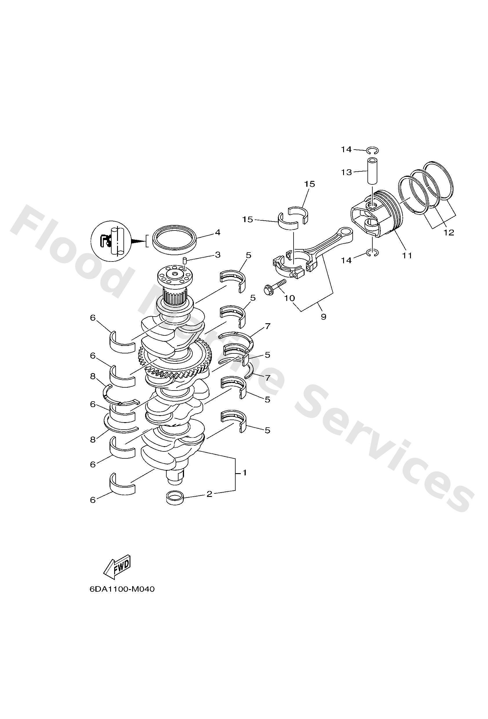 Yamaha 6DA116310094 Piston (std)