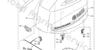 Genuine Yamaha 6DA426100100 - Top cowling assy (6da) - Supplied by Flood Marine