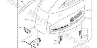 Genuine Yamaha Top cowling Assembly