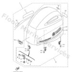 Genuine Yamaha 6DA4261A02CE - Top cowling w/o graphics - Supplied by Flood Marine