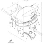 Genuine Yamaha 6DN426101000 - Top cowling assy - Supplied by Flood Marine