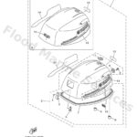 Genuine Yamaha 6DR426100200 - Top cowling assy - Supplied by Flood Marine