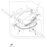 Genuine Yamaha 6DR4261A0200 - Top cowling w/o graphics - Supplied by Flood Marine