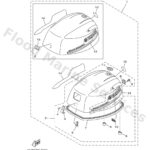 Genuine Yamaha 6DR4261A1000 - Top cowling w/o graphics - Supplied by Flood Marine