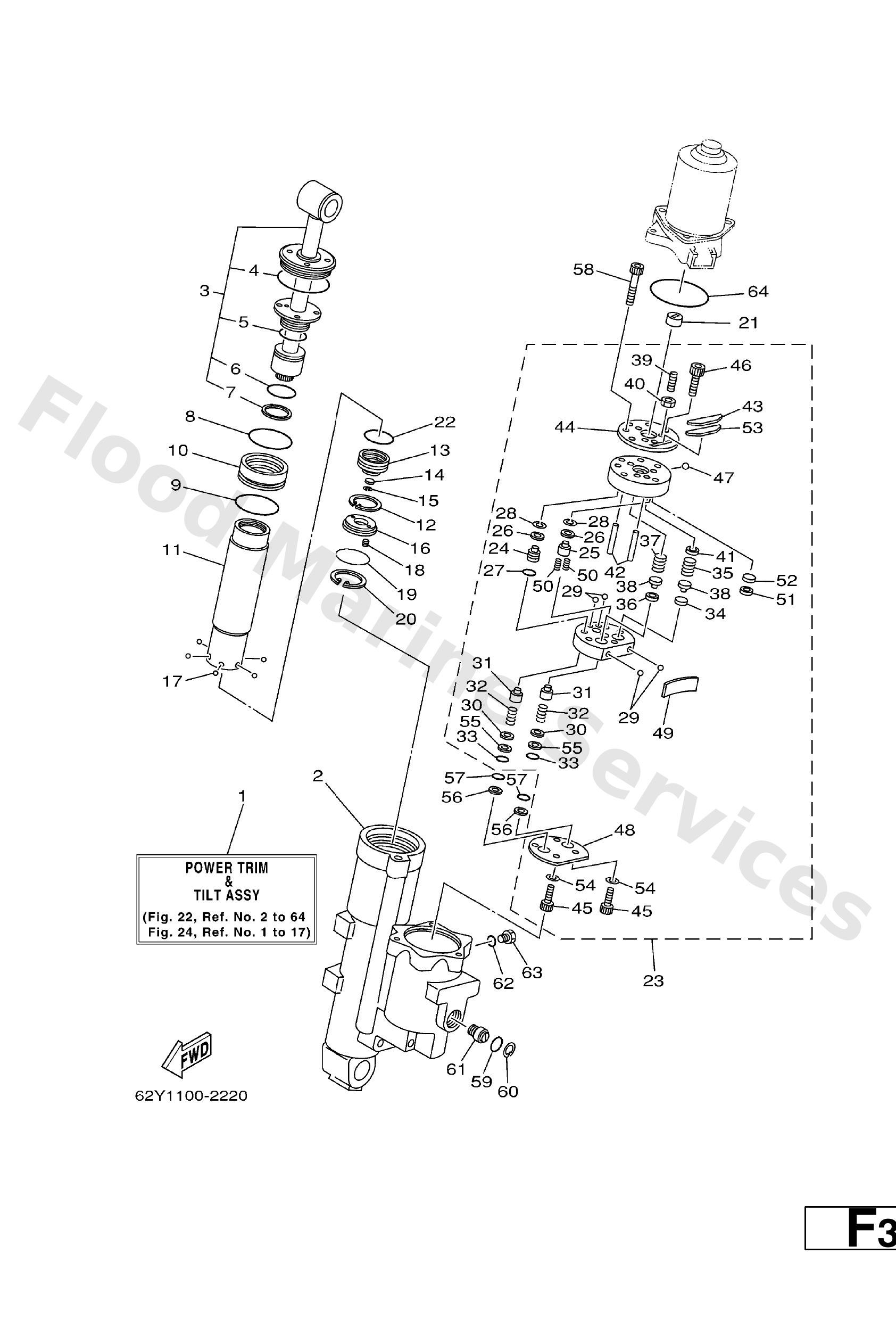 Yamaha CS3438300000 Gear pump assy