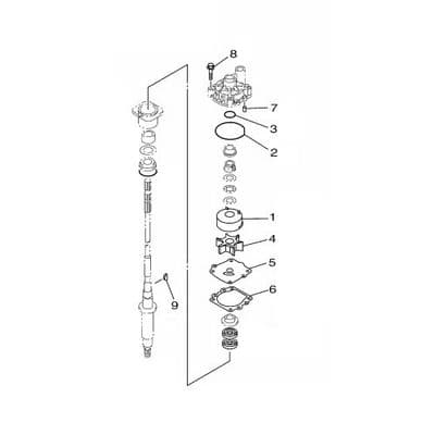 Yamaha 60CW00780100 Water pump repair kit