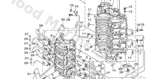 Genuine Yamaha 60F15100001S - Crankcase assy - Supplied by Flood Marine