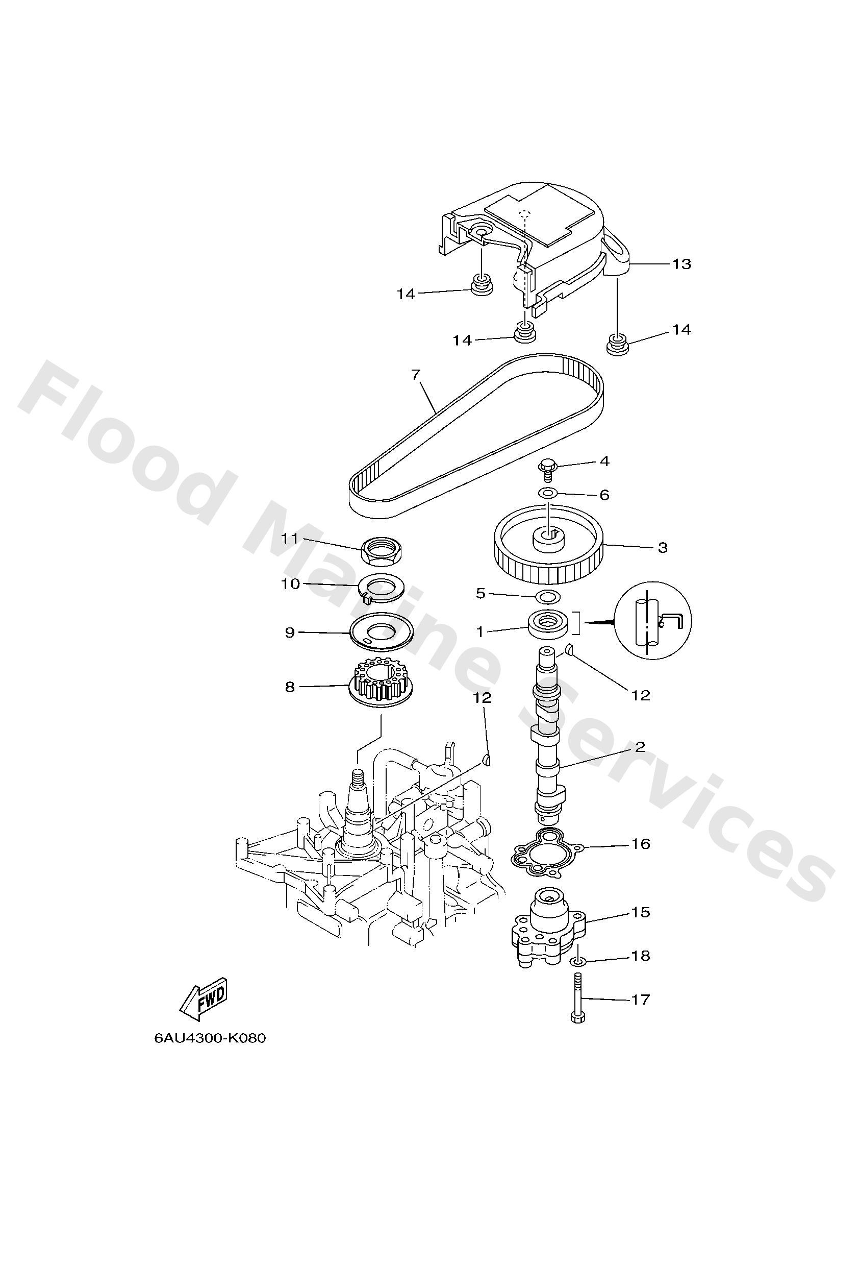 Yamaha 60RE15370094 Gear, driven
