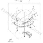 Genuine Yamaha 60RG26105000 - Top cowling assy - Supplied by Flood Marine