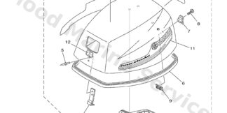 Genuine Yamaha Top cowling Assembly
