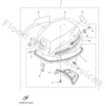 Genuine Yamaha 60RG261A0000 - Top cowling comp - Supplied by Flood Marine