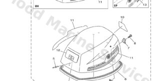 Genuine Yamaha Top cowling Assembly
