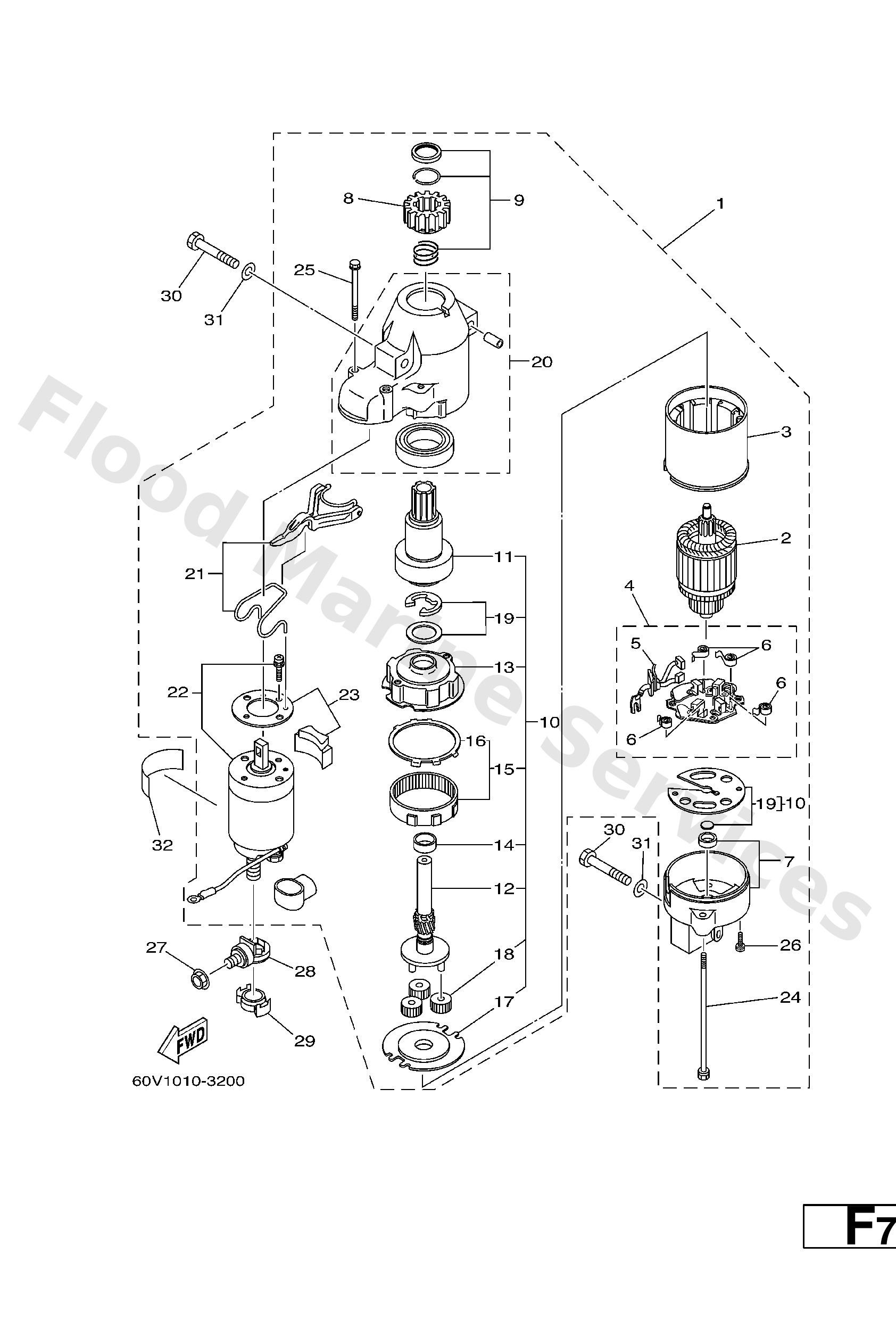 Yamaha 60V8183T0000 Gear, idler