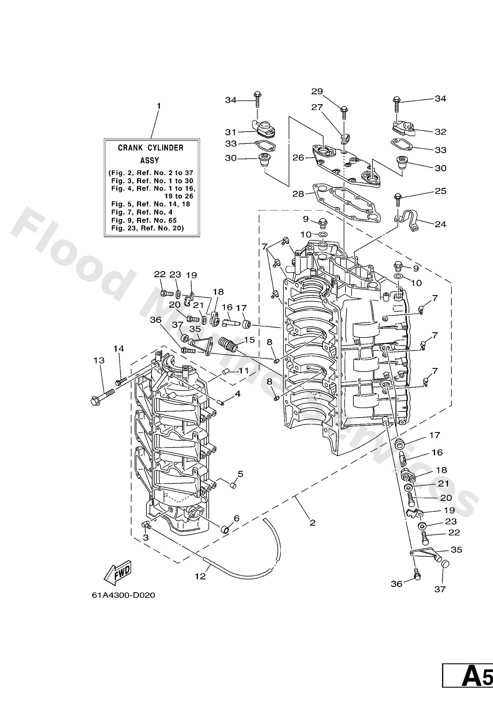 Yamaha 61A15100071S Crankcase assy